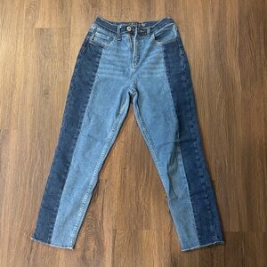 Justice Blue and Dark Blue Straight Leg Jeans